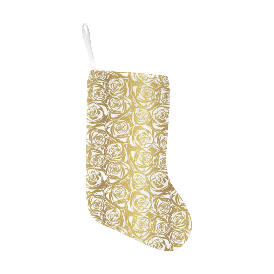 Rose Pattern Print Design 05 Christmas Stocking