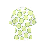 Cucumber slices pattern Women's All Over Print Hawaiian Shirt