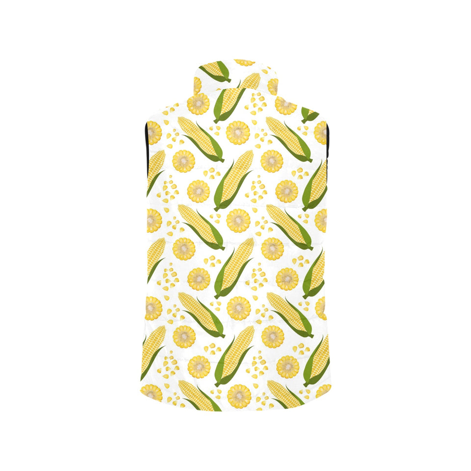 Corn Pattern Print Design 05 Men's Padded Vest