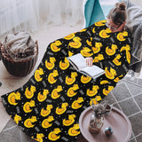 Duck Pattern Print Design 05 Blanket Robe with Sleeves