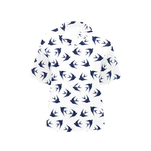Swallow Pattern Print Design 03 Women's All Over Print Hawaiian Shirt