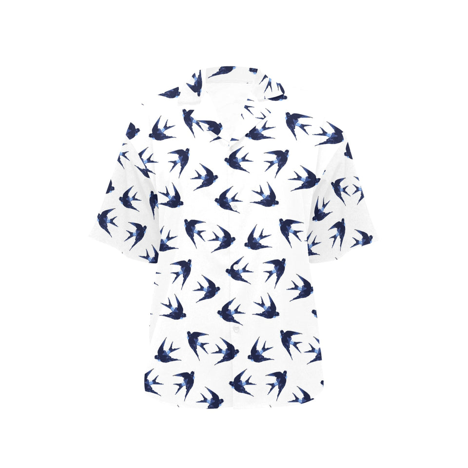 Swallow Pattern Print Design 03 Women's All Over Print Hawaiian Shirt