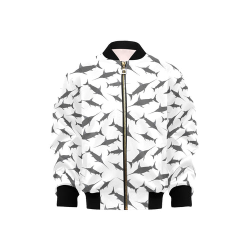 Swordfish Pattern Print Design 04 Kids' Boys' Girls' Bomber Jacket
