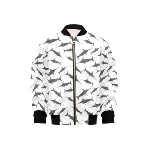 Swordfish Pattern Print Design 04 Kids' Boys' Girls' Bomber Jacket
