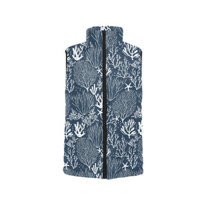 Coral Reef Pattern Print Design 05 Men's Padded Vest