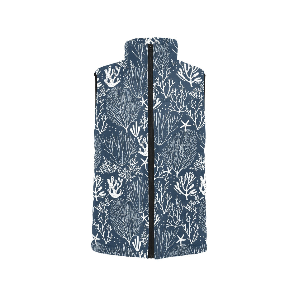 Coral Reef Pattern Print Design 05 Men's Padded Vest