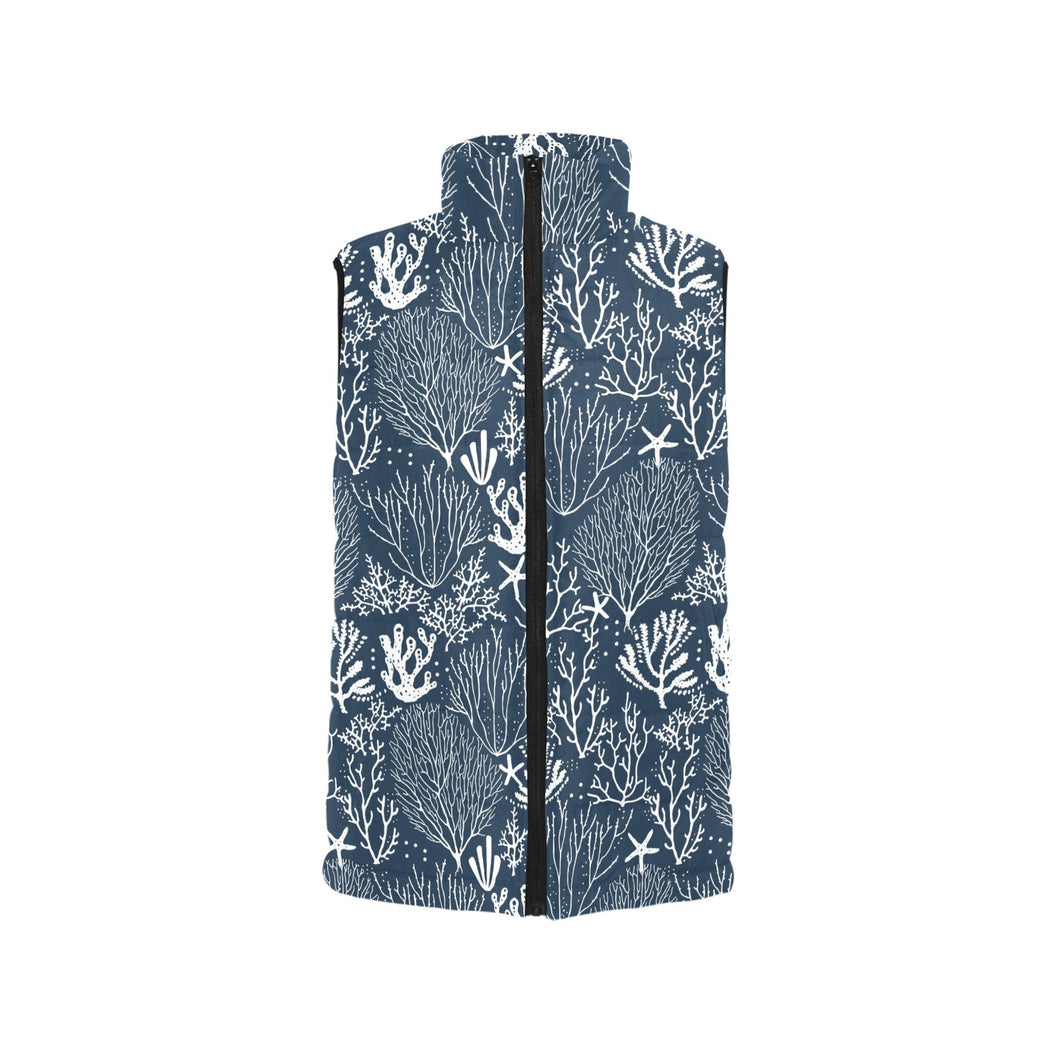 Coral Reef Pattern Print Design 05 Men's Padded Vest