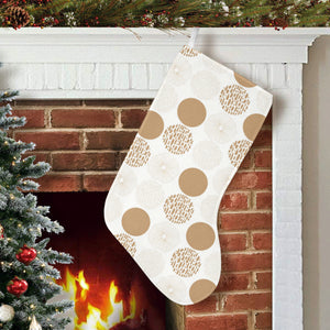 Gold Texture mushroom pattern Christmas Stocking