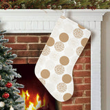 Gold Texture mushroom pattern Christmas Stocking