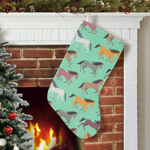 Colorful horses pattern Christmas Stocking