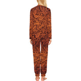 cacao beans tribal polynesian pattern Women's All Over Print Pajama Set