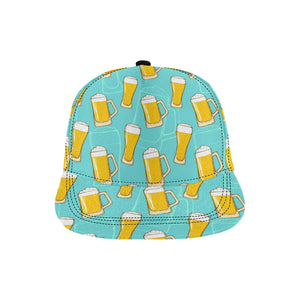 Beer pattern green background All Over Print Snapback Cap