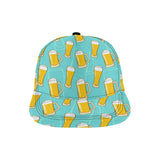 Beer pattern green background All Over Print Snapback Cap