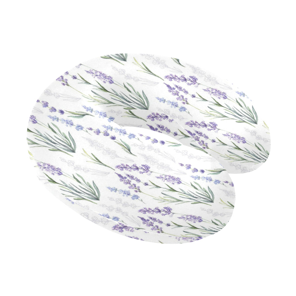 Hand painting Watercolor Lavender U-Shaped Travel Neck Pillow