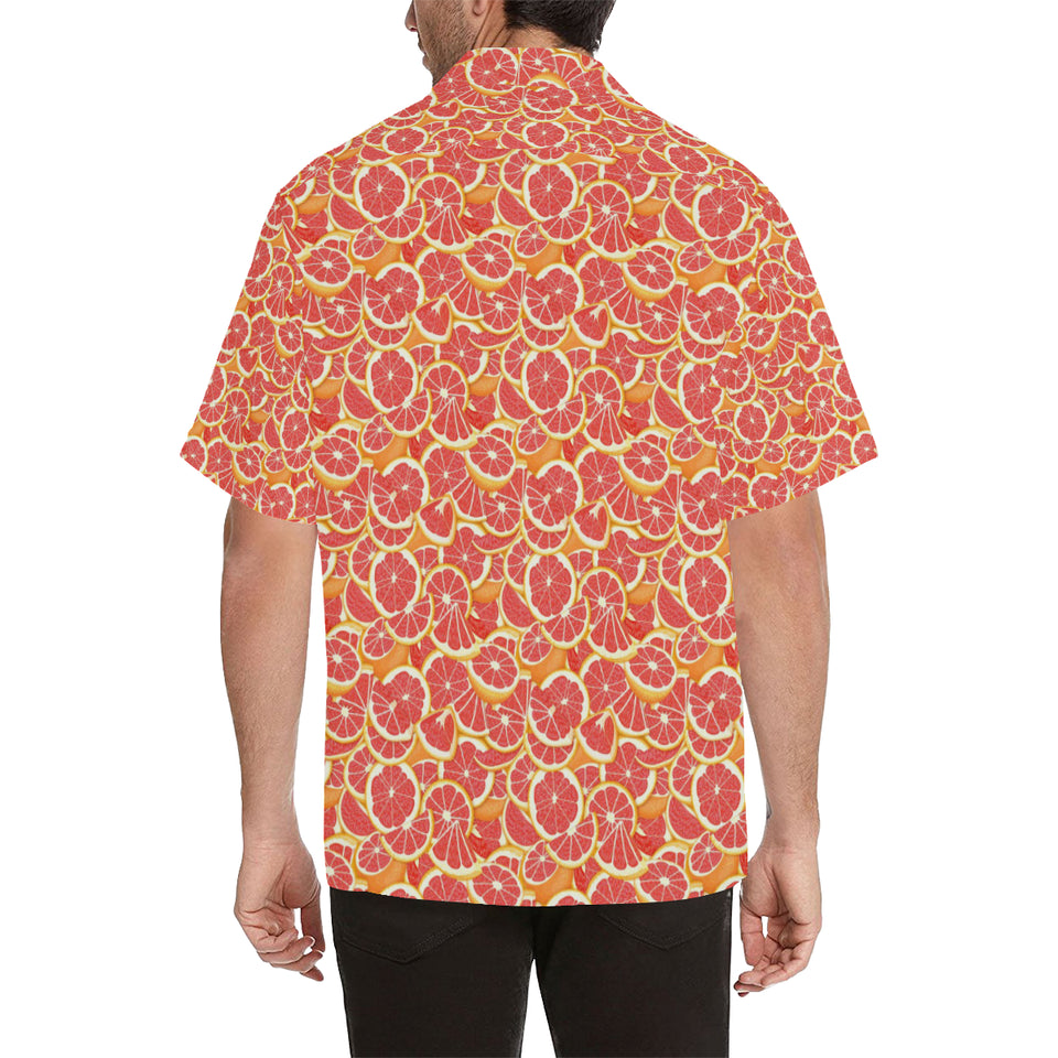 Tropical grapefruit pattern Men's All Over Print Hawaiian Shirt