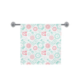 Clock time pattern blackground Bath Towel