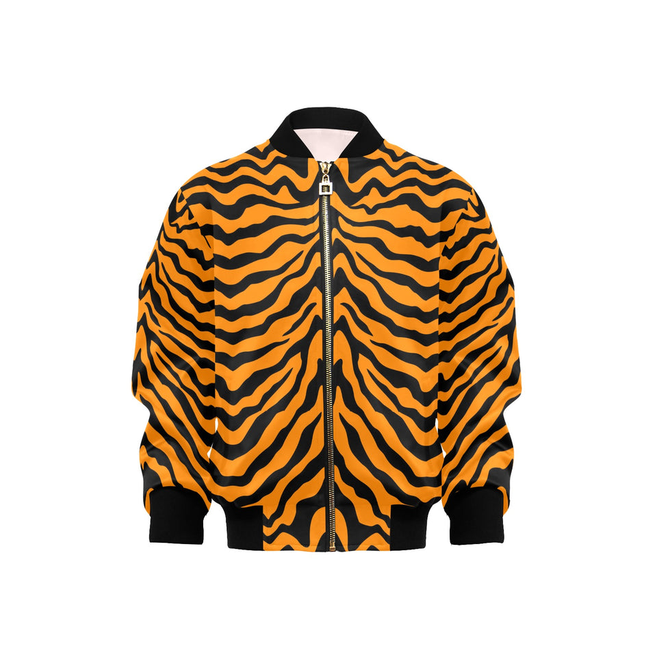 Bengal tigers skin print pattern Kids' Boys' Girls' Bomber Jacket