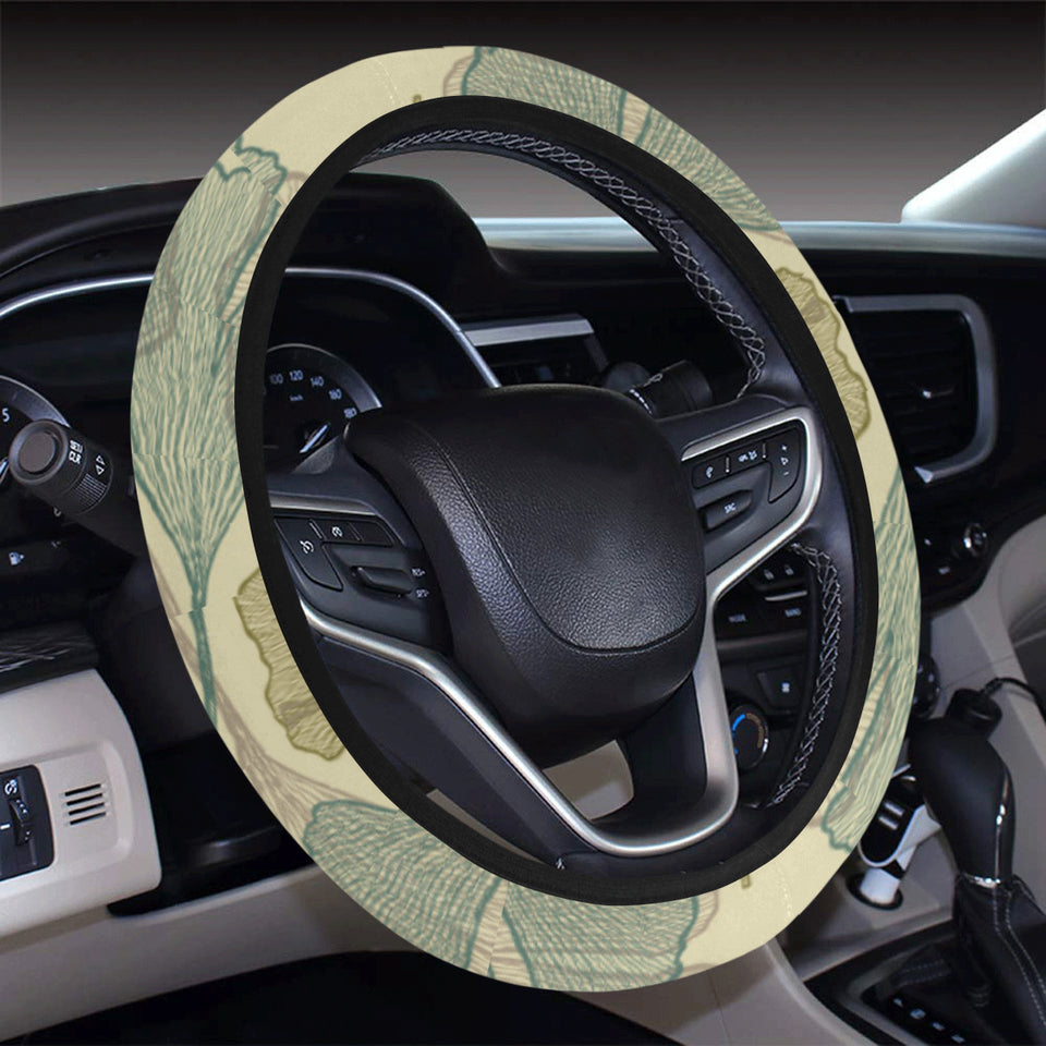 Ginkgo leaves design pattern Car Steering Wheel Cover