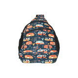 Camper Van Pattern Print Design 05 All Over Print Chest Bag