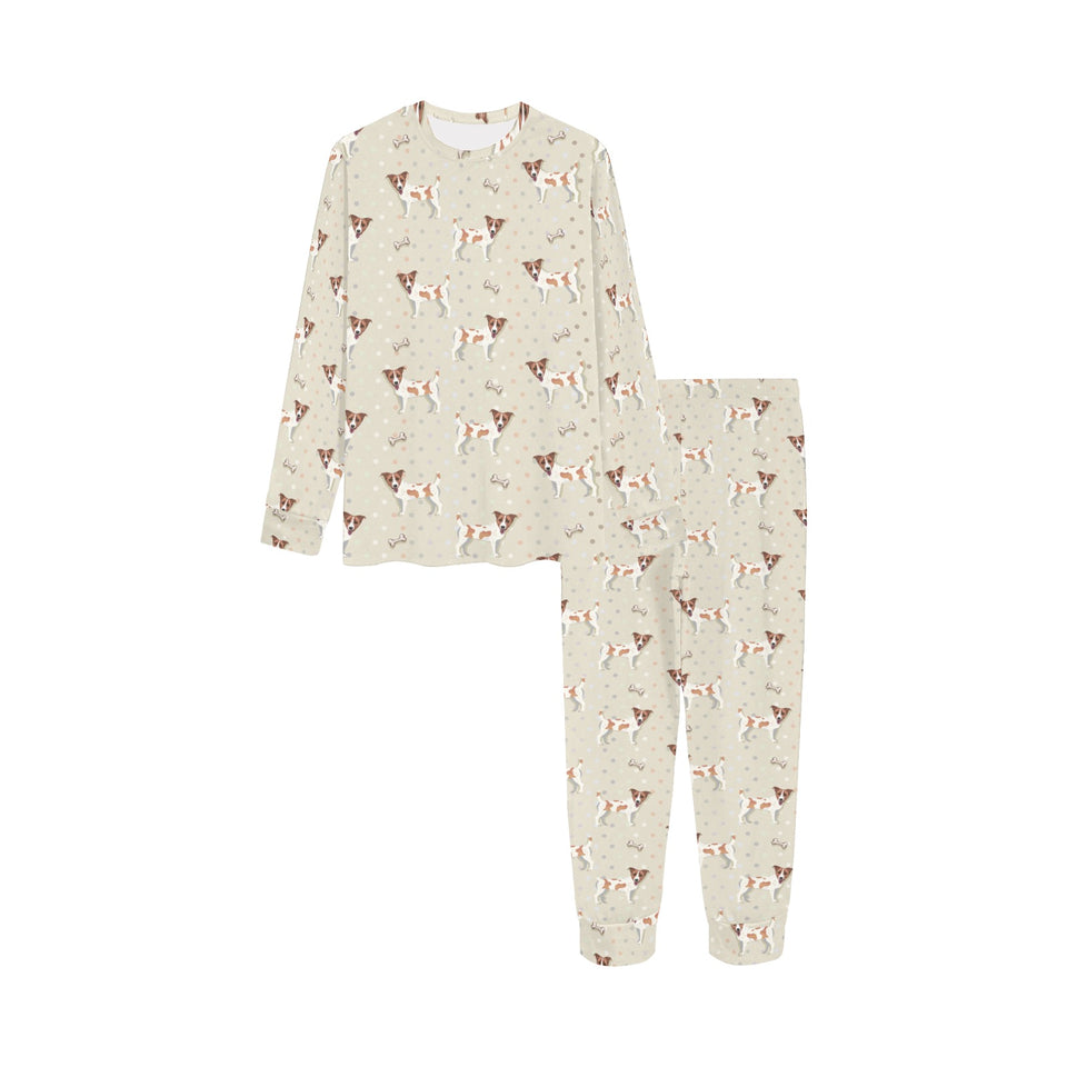 Jack Russel Pattern Print Design 02 Kids' Boys' Girls' All Over Print Pajama Set