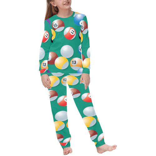 Billiard Ball Pattern Print Design 01 Kids' Boys' Girls' All Over Print Pajama Set