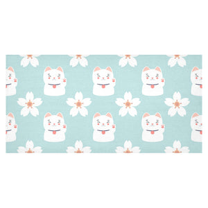 Maneki neko cat sakura Tablecloth