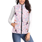 Beautiful toucan flower leaves Women's Padded Vest