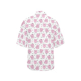 Pig Pattern Print Design 03 Women's All Over Print Hawaiian Shirt