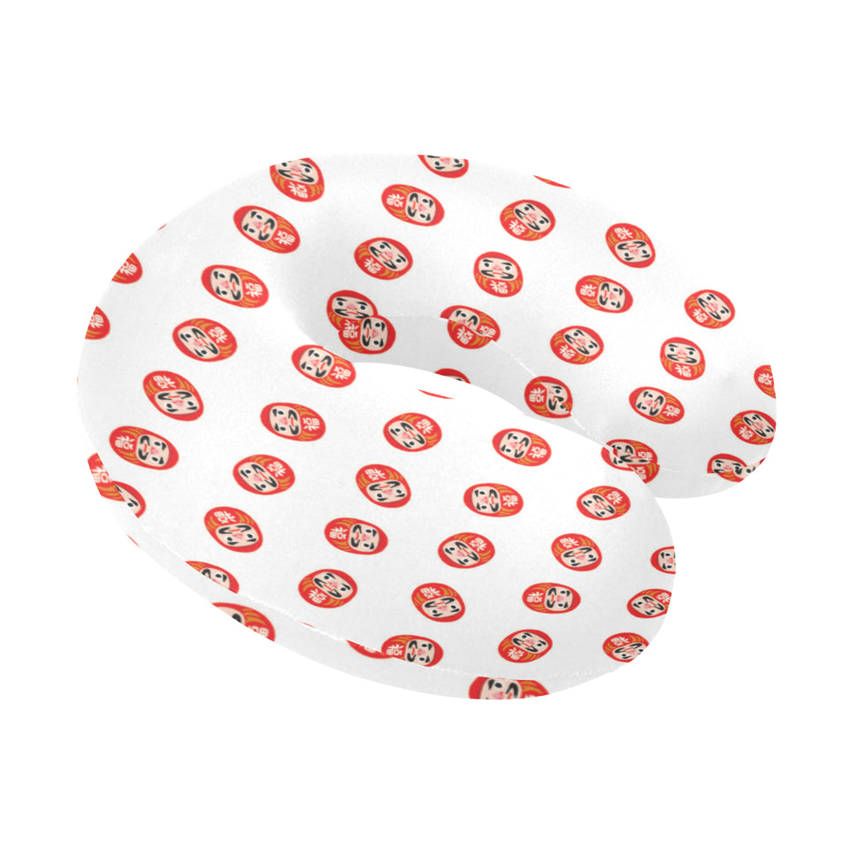 Daruma japanese wooden doll pattern U-Shaped Travel Neck Pillow