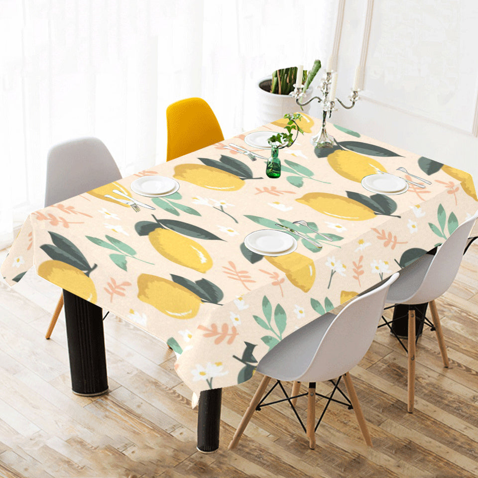lemon flower leave pattern Tablecloth