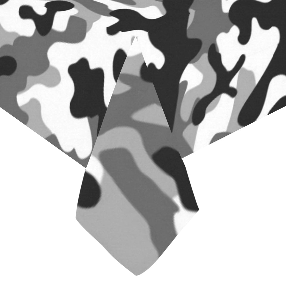 Black white camouflage pattern Tablecloth