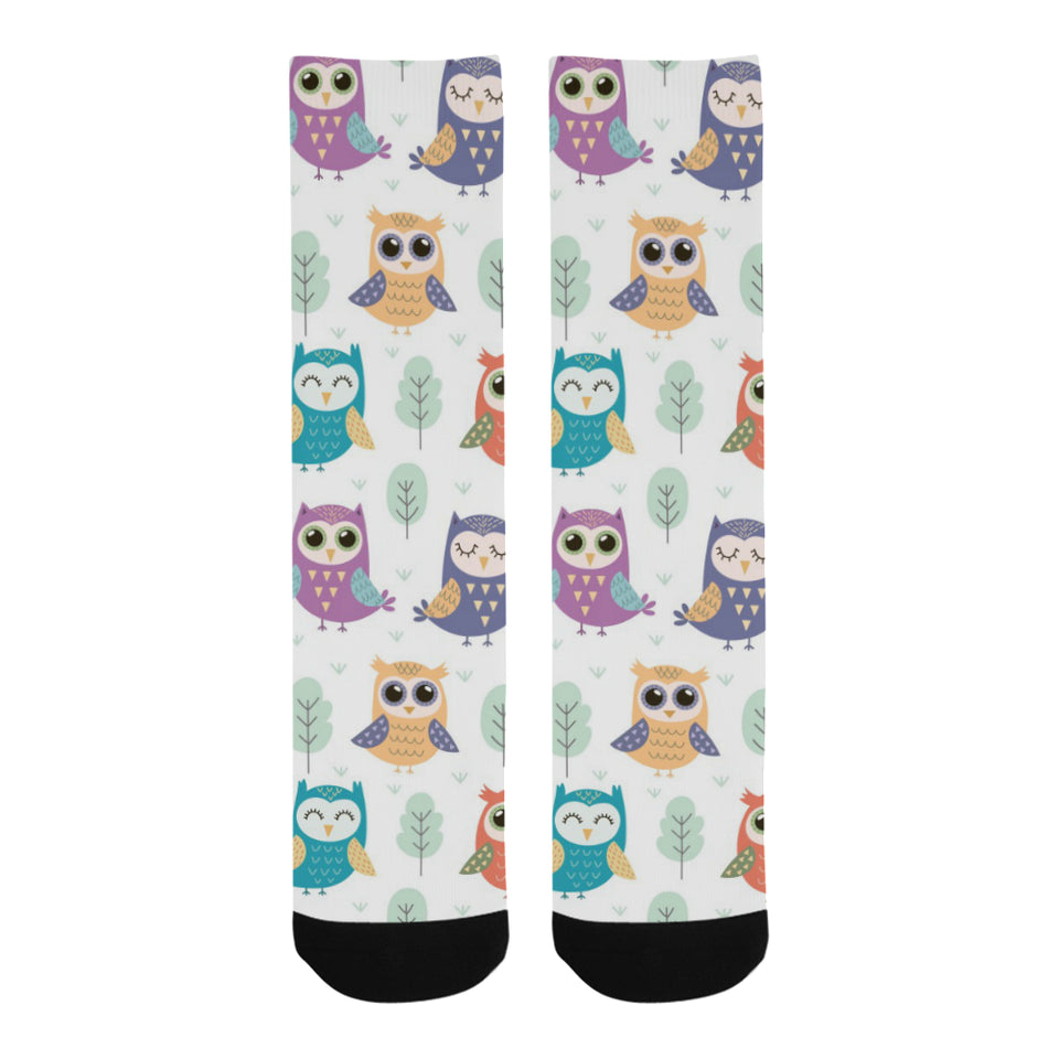 Cute owl pattern Crew Socks