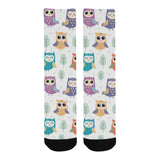Cute owl pattern Crew Socks