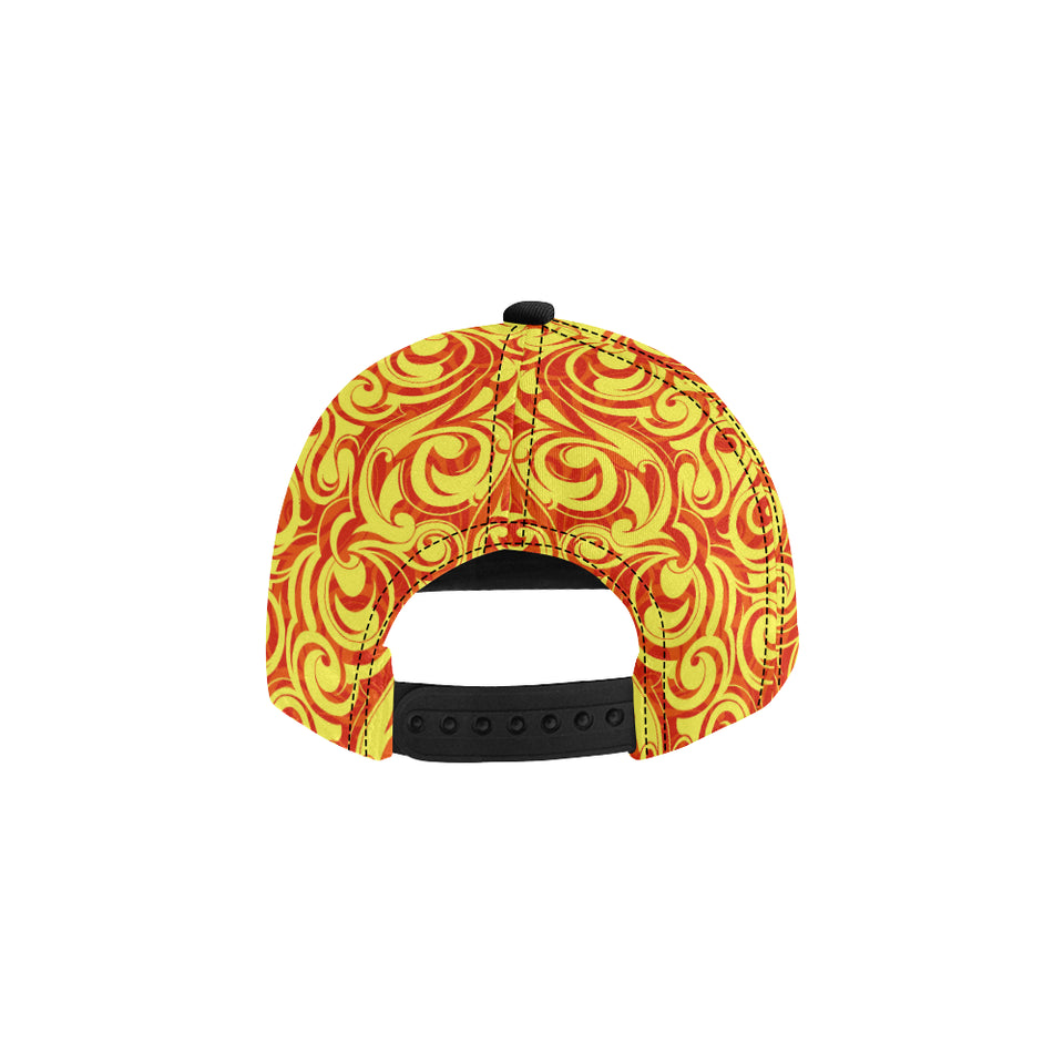 Fire flame design pattern All Over Print Snapback Cap