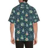 Cactus glass terrarium pattern Men's All Over Print Hawaiian Shirt