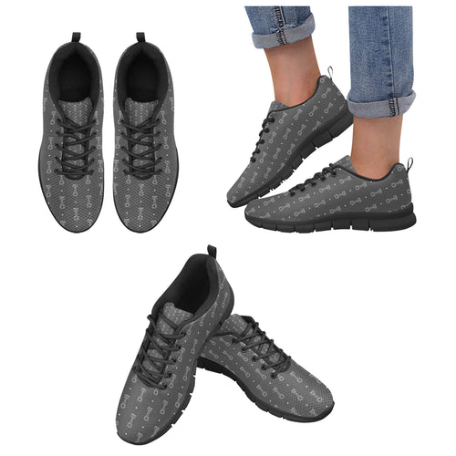 Engine Piston Black Background Pattern Print Desig Women's Sneaker Shoes