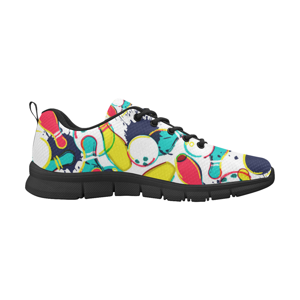 watercolor bowling ball pins Men's Sneaker Shoes