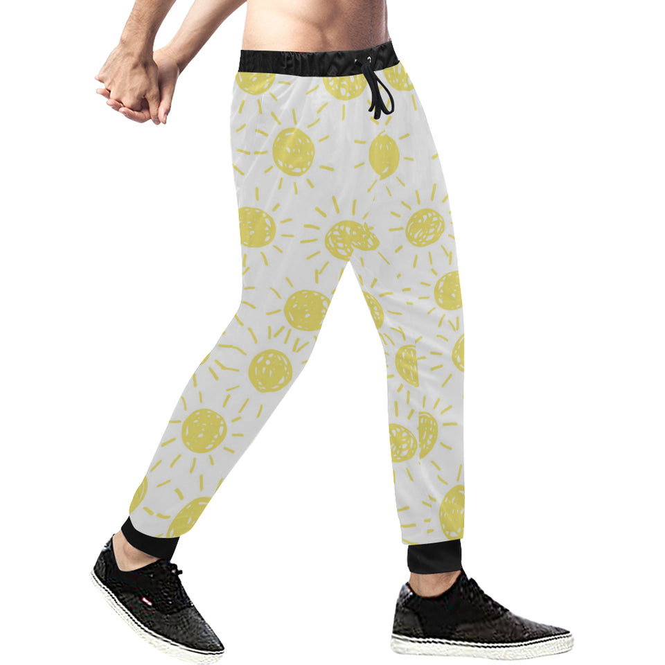 hand drawn sun pattern Unisex Casual Sweatpants