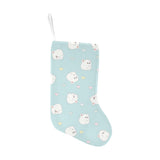 White cute hamsters heart pattern Christmas Stocking