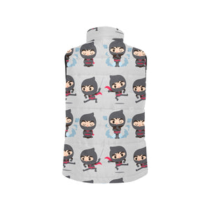 Cute ninja pattern Women's Padded Vest