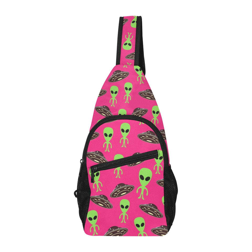 Alien Pattern Print Design 03 All Over Print Chest Bag