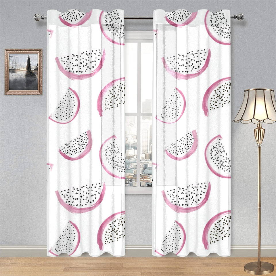 dragon fruit pattern Gauze Curtain