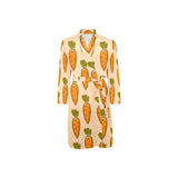 Carrot Pattern Print Design 04 Men's Long Sleeve Belted Night Robe