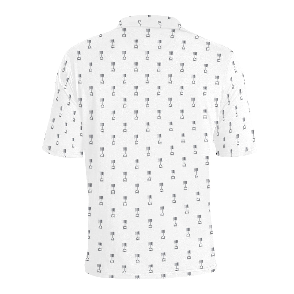 Engine Piston Background Pattern Print Design 01 Men's All Over Print Polo Shirt