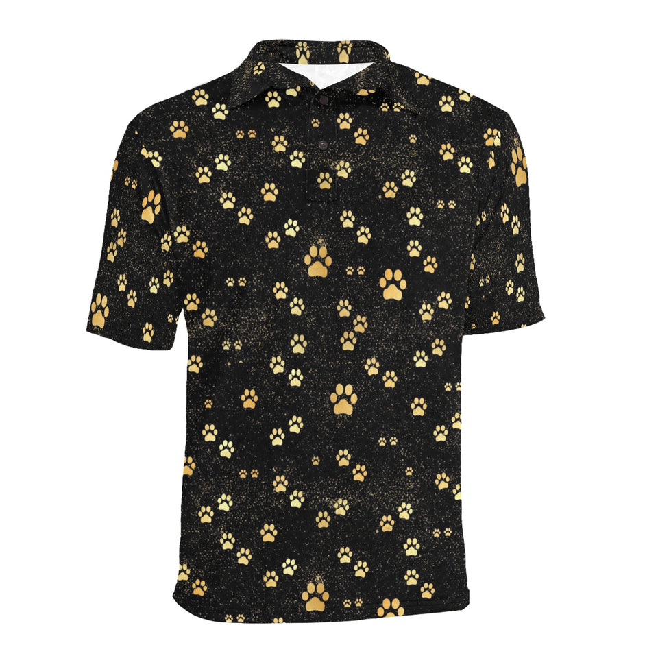 Dog Paws Pattern Print Design 05 Men's All Over Print Polo Shirt