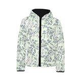 hand drawn blueberry pattern Kids' Boys' Girls' Padded Hooded Jacket