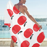 red apples white background Beach Towel