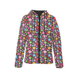Tea pots Pattern Print Design 01 Women's Padded Hooded Jacket