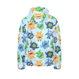 Alien Pattern Print Design 04 Kids' Boys' Girls' Padded Hooded Jacket