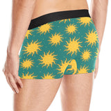 Sun green background Men's All Over Print Boxer Briefs Men's Underwear